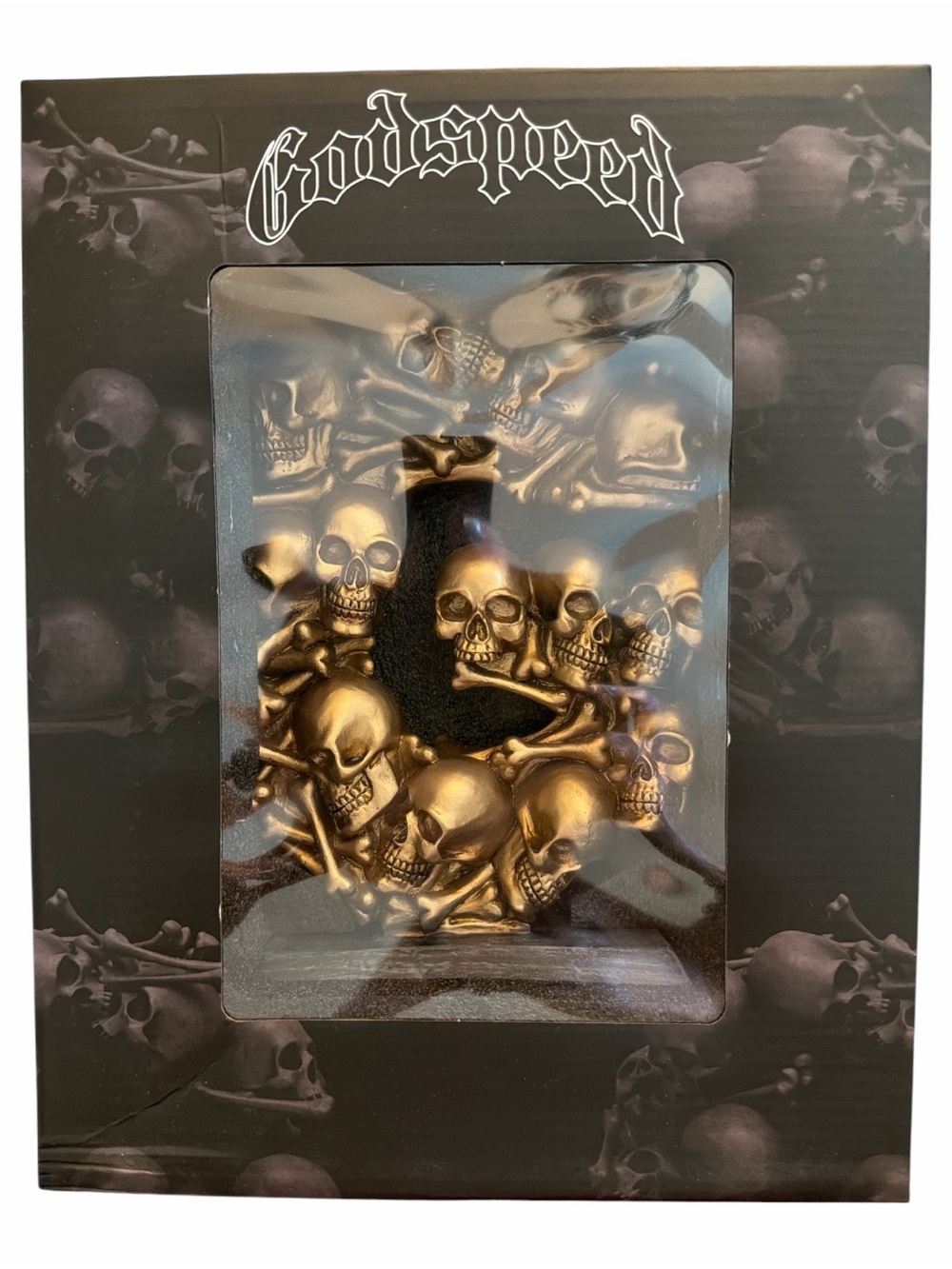 Godspeed Gold Skull Bones “G” Decorative Statue New in Box